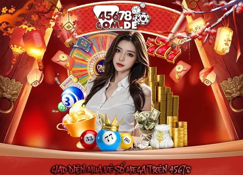 Giao diện mua vé số Mega trên 45678